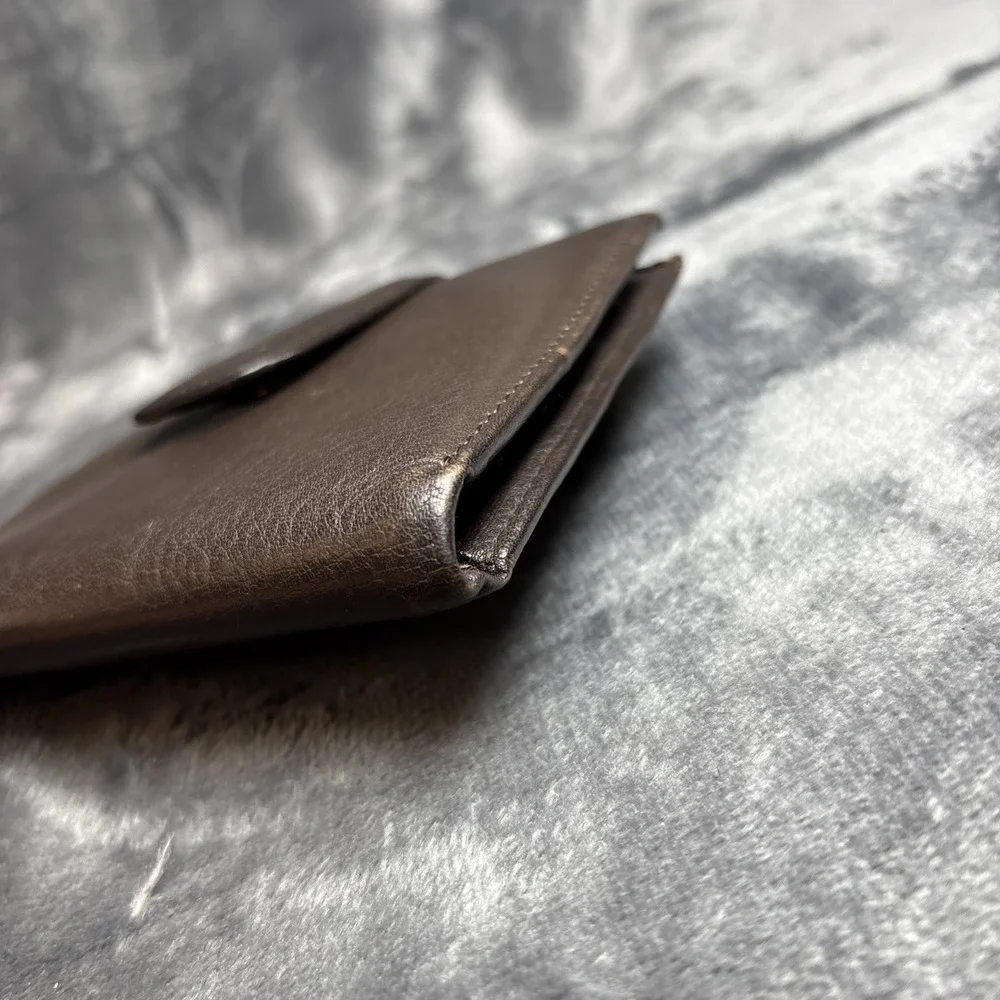 Vintage Men Rolfs Cowhide Leather Bifold Wallet Brown Coin Purse Snap 4.25x5.25